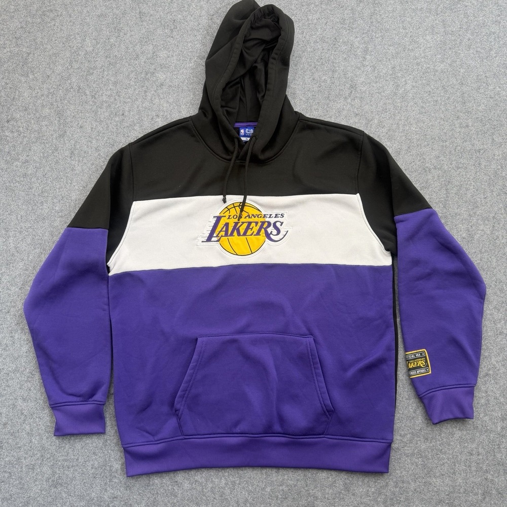 Los Angeles Lakers Hoodie Mens XL Ultra Game NBA Colorblock Purple Black